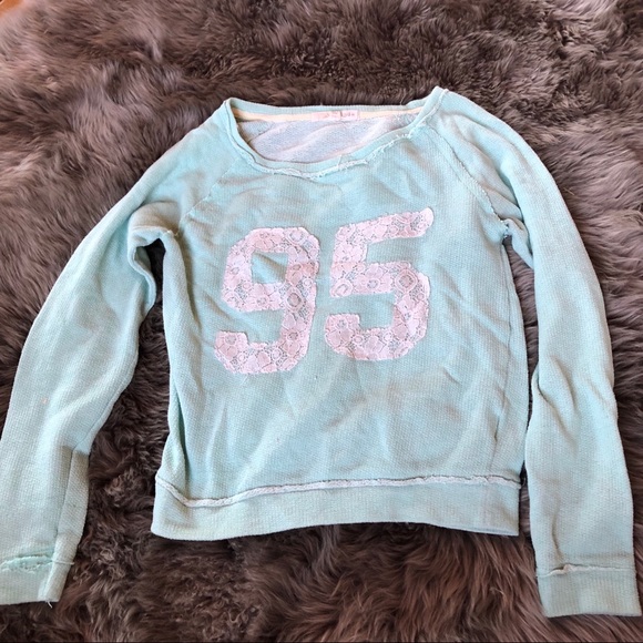 Light teal sweater 95 - Picture 4 of 8